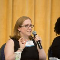 Molly Barnard shares with the group